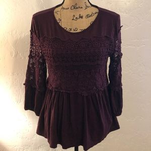Hannah embroidered lace blouse, size small